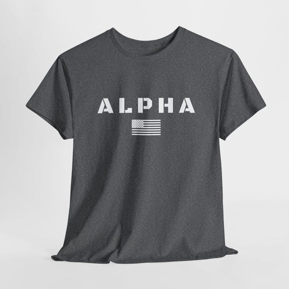 Alpha Shirt: American Flag Design, Patriotic Cotton Blend