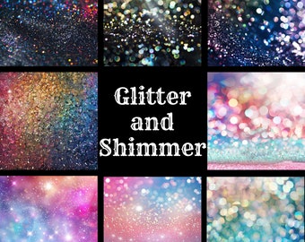 Glitter Shimmer Digital Paper: High-Resolution Scrapbook (PNG, 12x12, 16x16) (Digital Download)