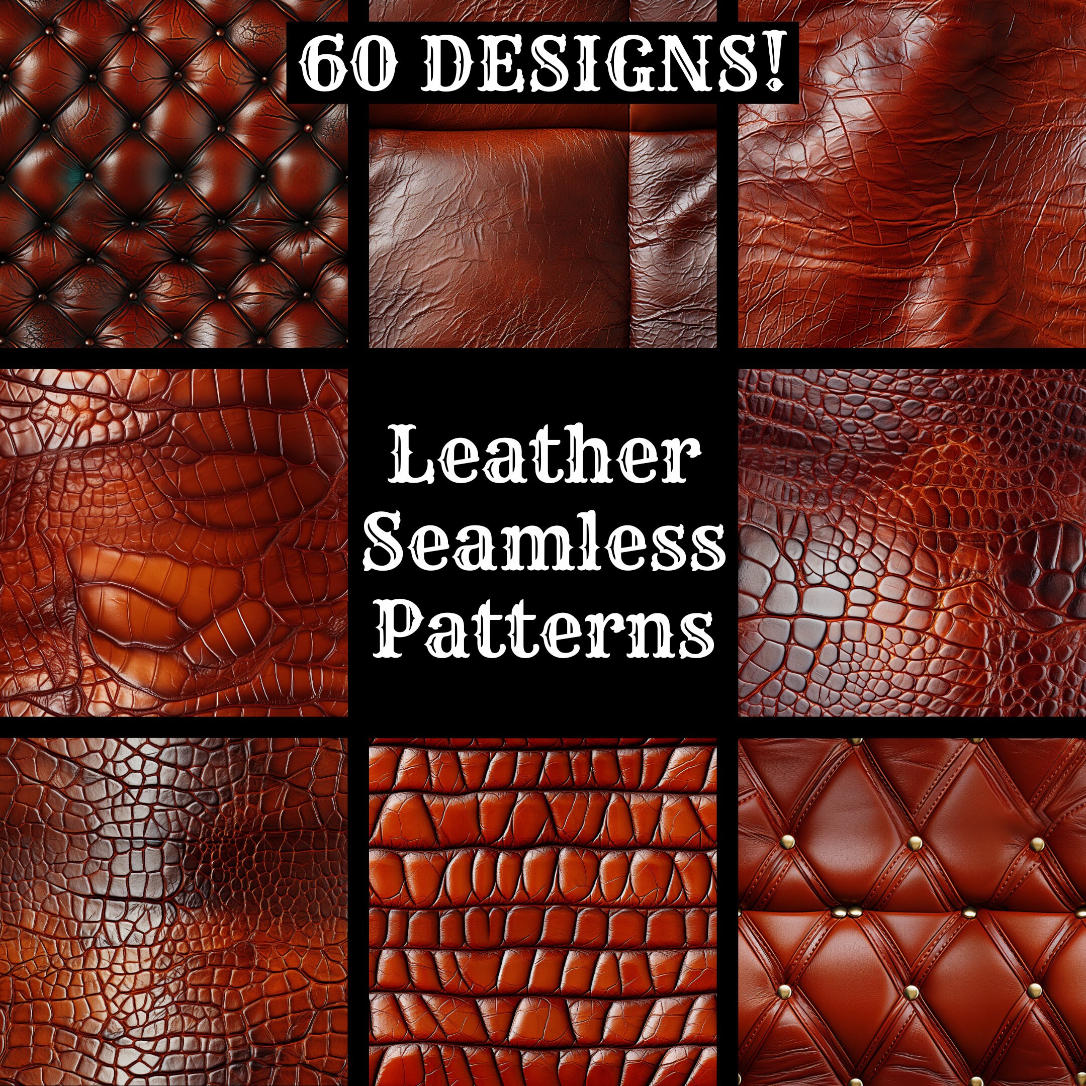 Leather Seamless Digital Paper, Printable Scrapbook Paper Seamless ...