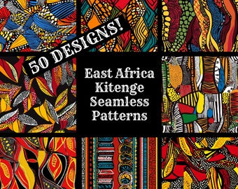 East Africa Kitenge Patterns: Seamless Digital Paper