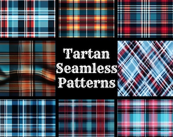 Tartan Seamless Pattern: Digital Paper Bundle (PNG, 1024x1024 px)