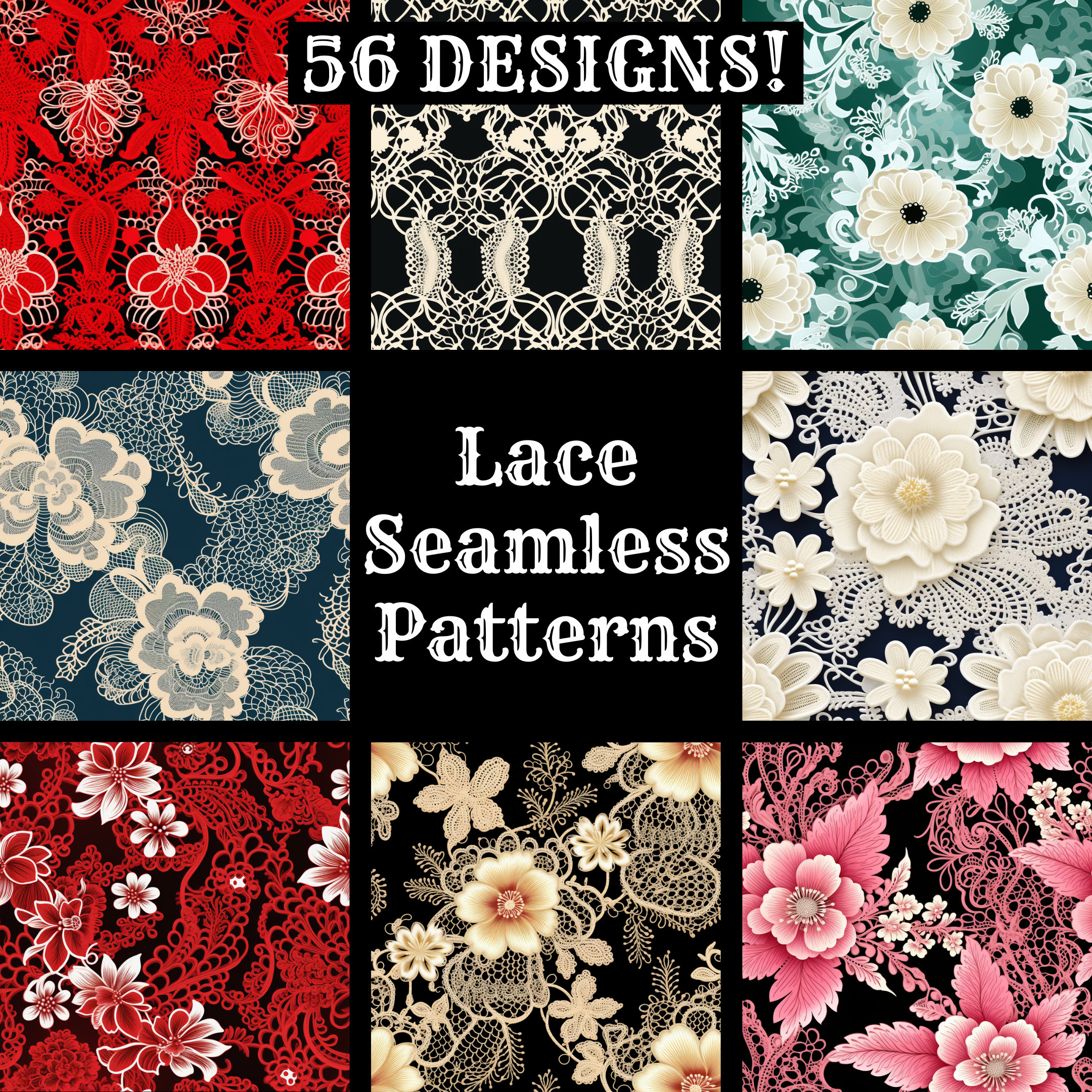 Lace Seamless Digital Paper, Printable Scrapbook Paper Seamless ...