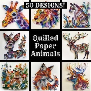 Quilled papier dieren papier, Quilled papier dieren afdrukbaar papier, Quilling papier, Quilling papier dieren, dagboekbenodigdheden, insteekkaarten