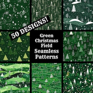 Grünes Weihnachtsfeld nahtloses digitales Papier, druckbare Scrapbook Papier nahtlose Texturen, digitaler Sofort Download