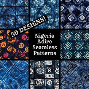 a set of nine different patterns with the words 50 designs
