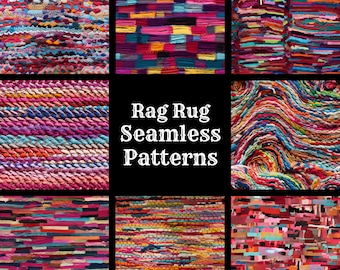 Rag Rug Seamless Pattern: Printable Scrapbook Paper (Digital Download)