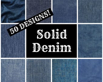 Solid Denim Journal Paper: Vintage Scrapbook Inserts (Digital Download)