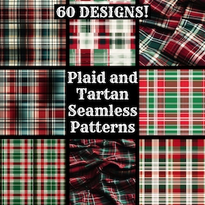 Papier numérique sans couture écossais et tartan, textures transparentes de papier de scrapbooking imprimable, téléchargement immédiat, utilisation commerciale enveloppement à carreaux et tartan