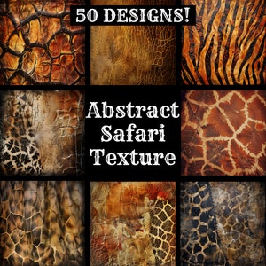 Abstraktes Safari Texturpapier, Abstraktes Safari Texture Papier, Abstraktes Safari Texture Journal Zubehör, Safari Journal Einsätze