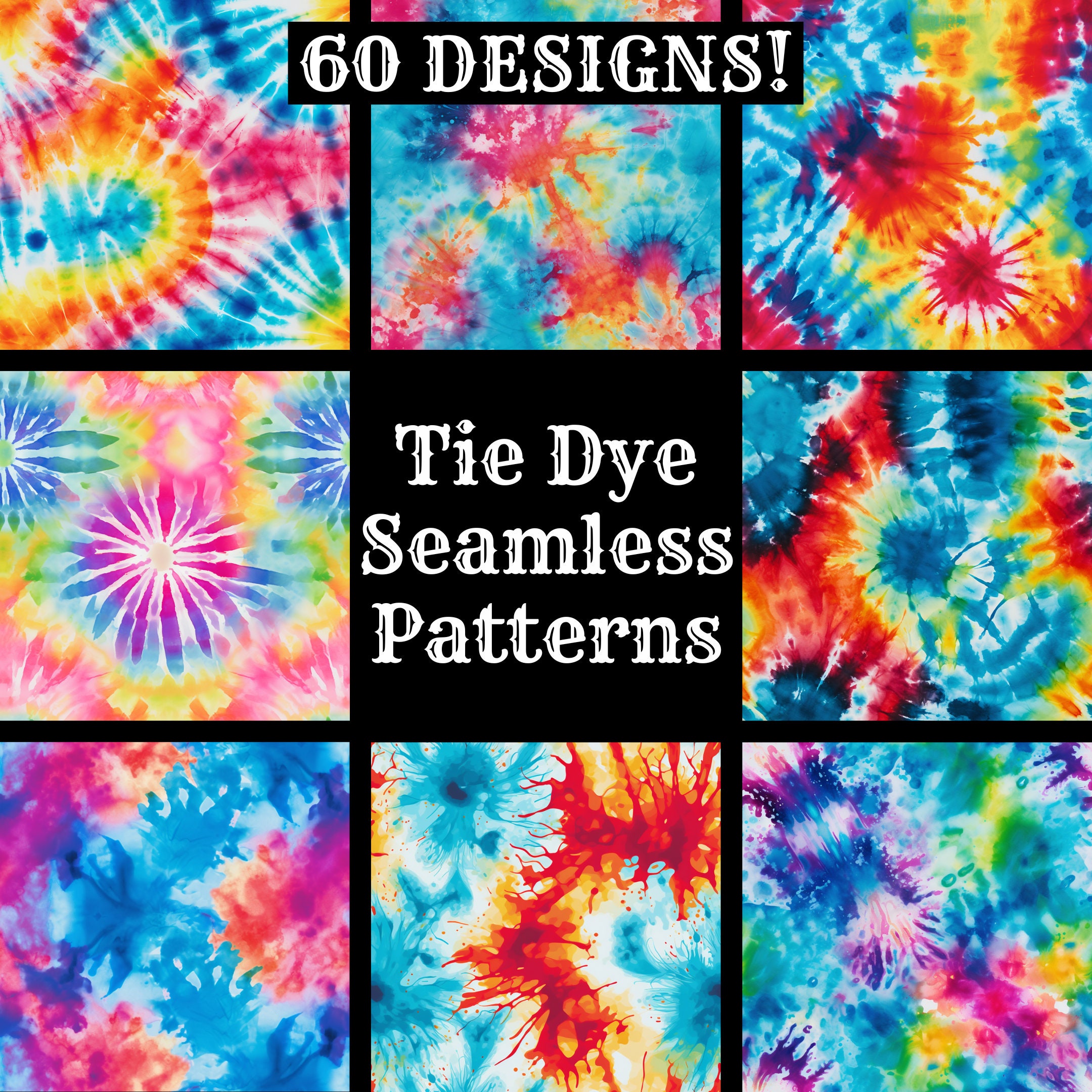 Tie Dye Seamless Digital Paper, Printable Scrapbook Paper Seamless ...