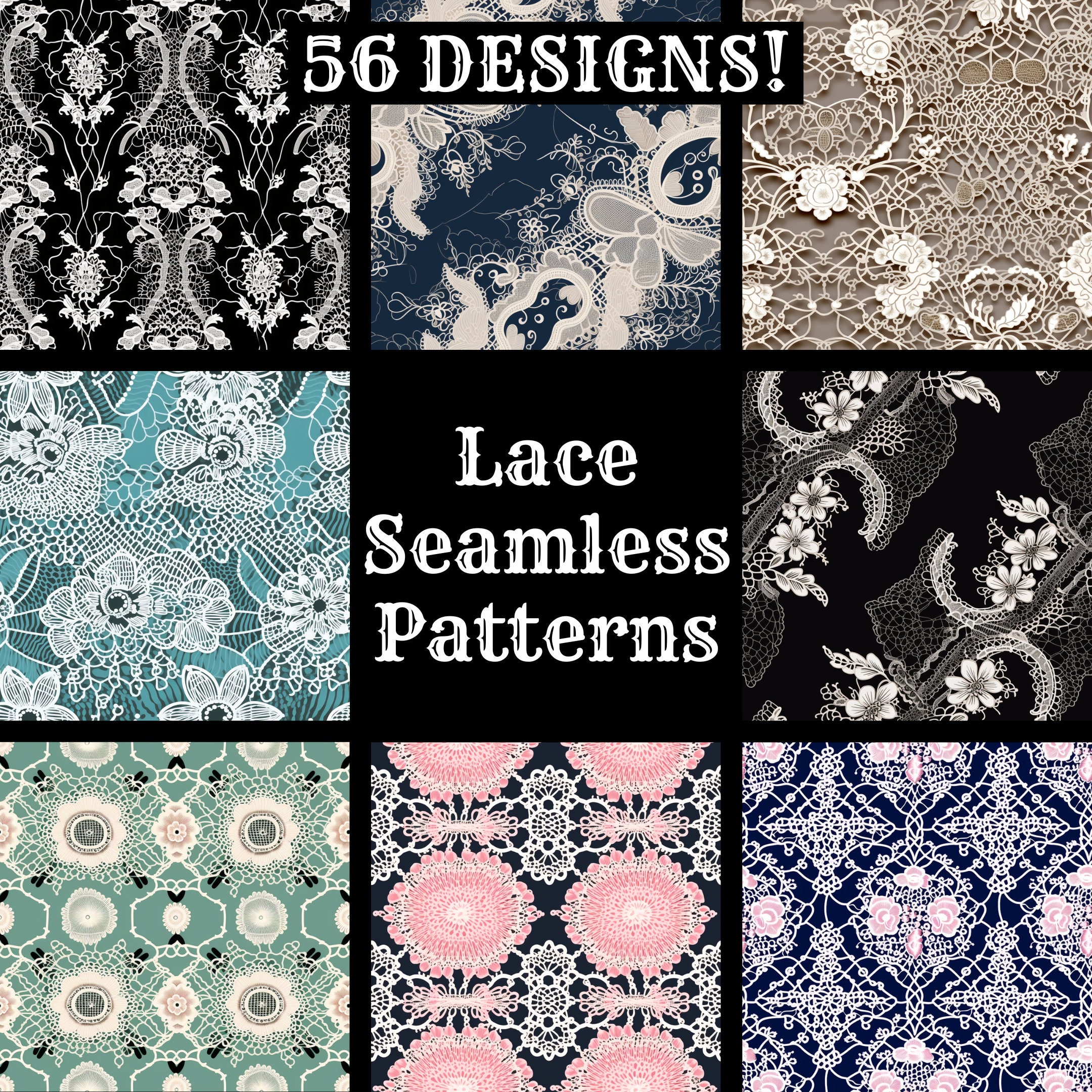 Lace Seamless Digital Paper, Printable Scrapbook Paper Seamless ...