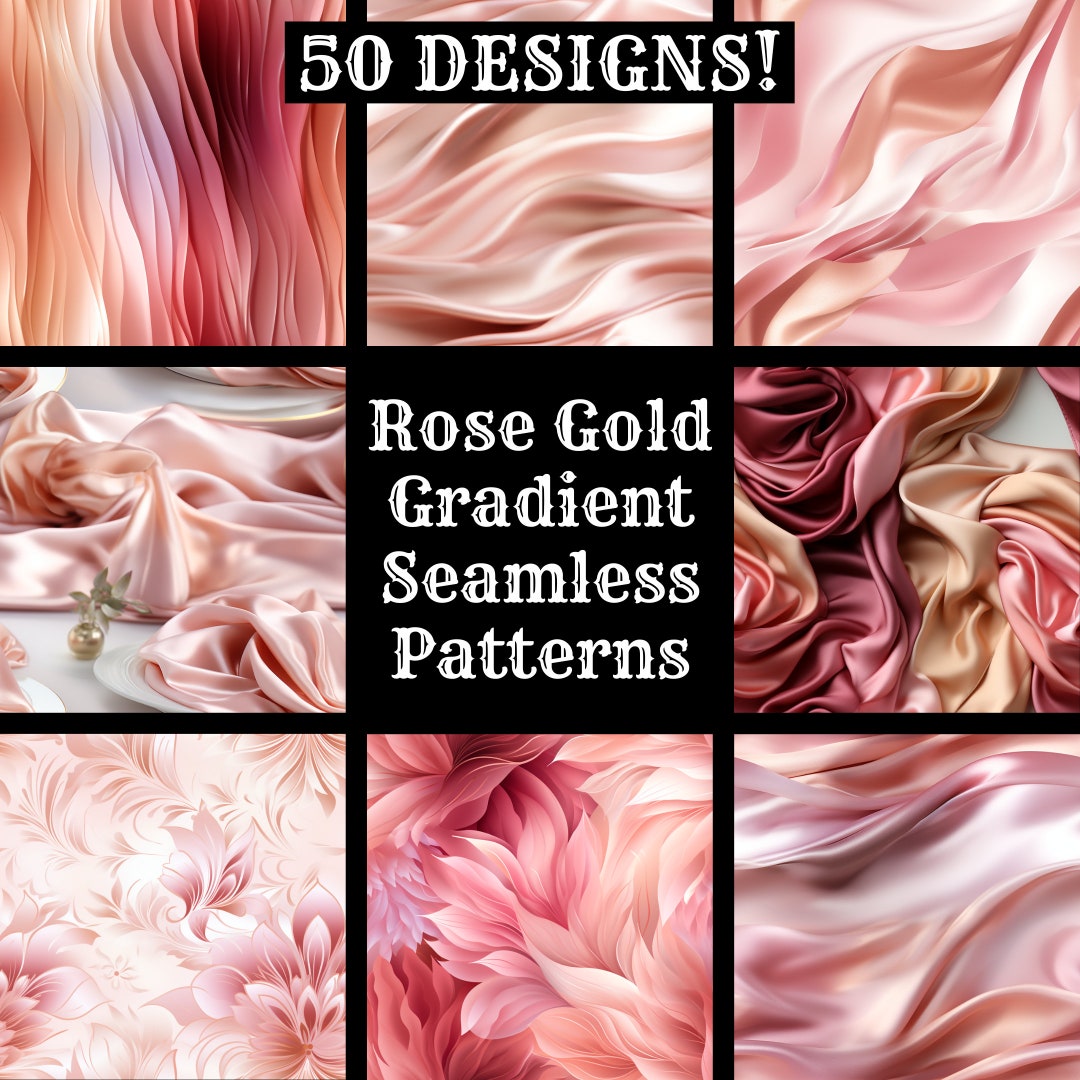 Rose Gold Gradient Seamless Digital Paper, Printable Scrapbook Paper ...