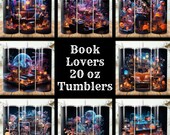 Book Lovers Tumbler Wrap Bundle: 20oz Skinny Tumbler Sublimation Designs (Digital Download)