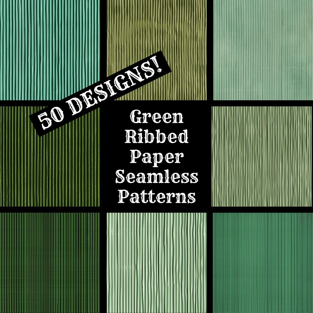 Green Ribbled Paper Green Ribbed Paper: 50 Seamless Textures (digital Download) - Etsy