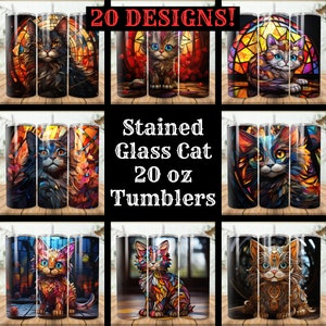 Cat on a Stained Glass DIY Diamond Painting – GemsFlow