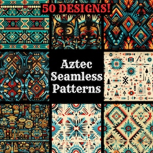 Aztec Seamless Digital Paper, Printable Scrapbook Paper Seamless ...