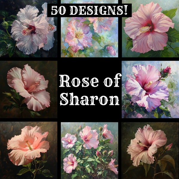 Rose of Sharon Paper, Rose of Sharon Printable Paper, Vintage Rose of Sharon, Rose of Sharon Journal Supplies, Journal Insert Rose of Sharon