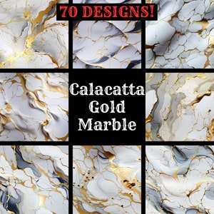 Calacatta Gold Digital Marble Scrapbook Paper Download for Commercial Use