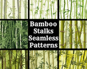 Bamboo Stalks Seamless Pattern: Scrapbook Paper (Digital Download)