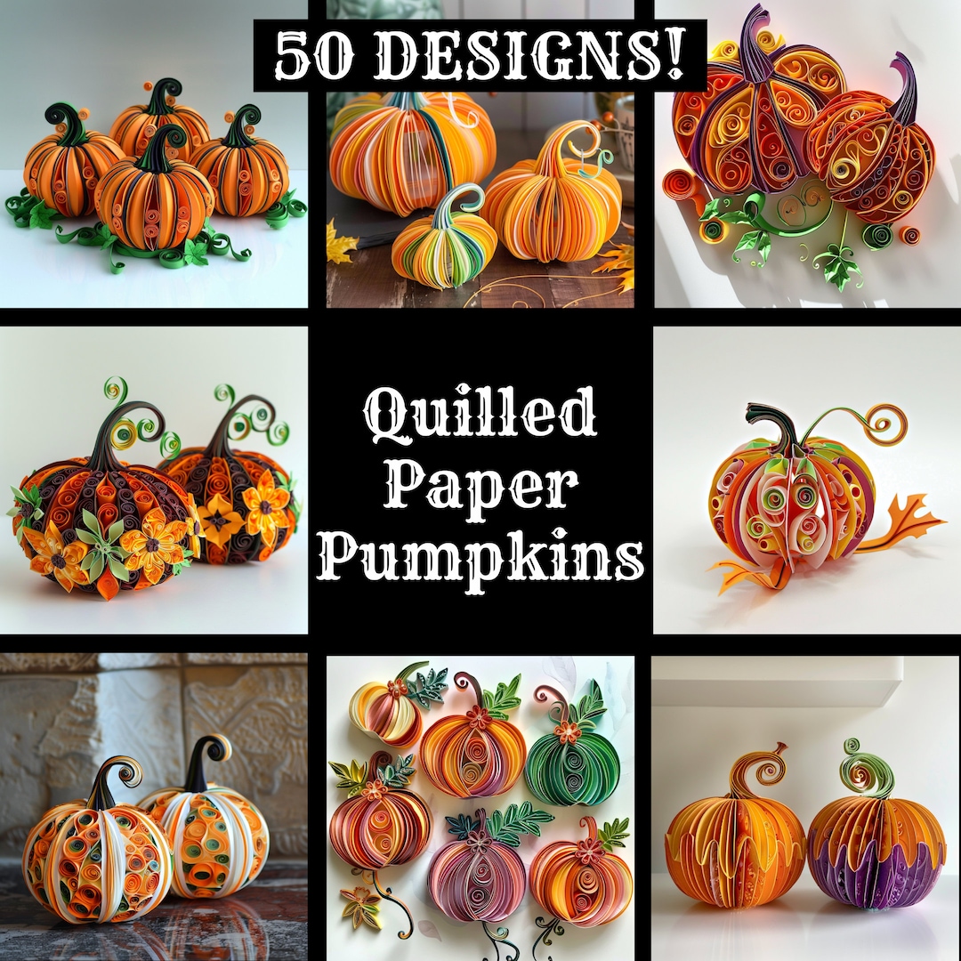 Quilled Paper Pumpkins Paper, Quilled Paper Pumpkins Printable Paper ...