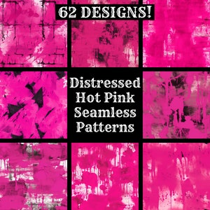 Beunruhigt Hot Pink nahtlose digitales Papier, druckbare Scrapbook Papier nahtlose Texturen, sofortiger Download, kommerzielle Nutzung Hot Pink Textur
