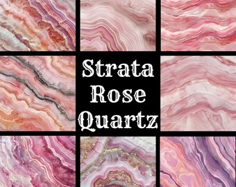 Strata Rosenquarz Digitales Papier: Vintage Journal & Scrapbook (PNG, 12x12, 16x16) (Digitaler Download)