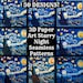 3D Paper Art Starry Night Seamless Digital Paper, Printable Scrapbook ...