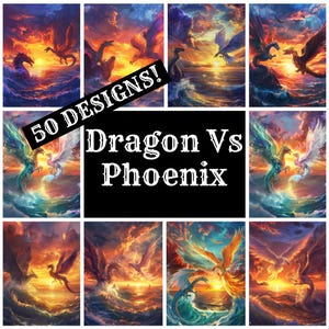 Dragon versus Phoenix-dagboekpapier, Dragon versus Phoenix-afdrukbaar papier, vintage dagboekbenodigdheden, dagboekbijlagen