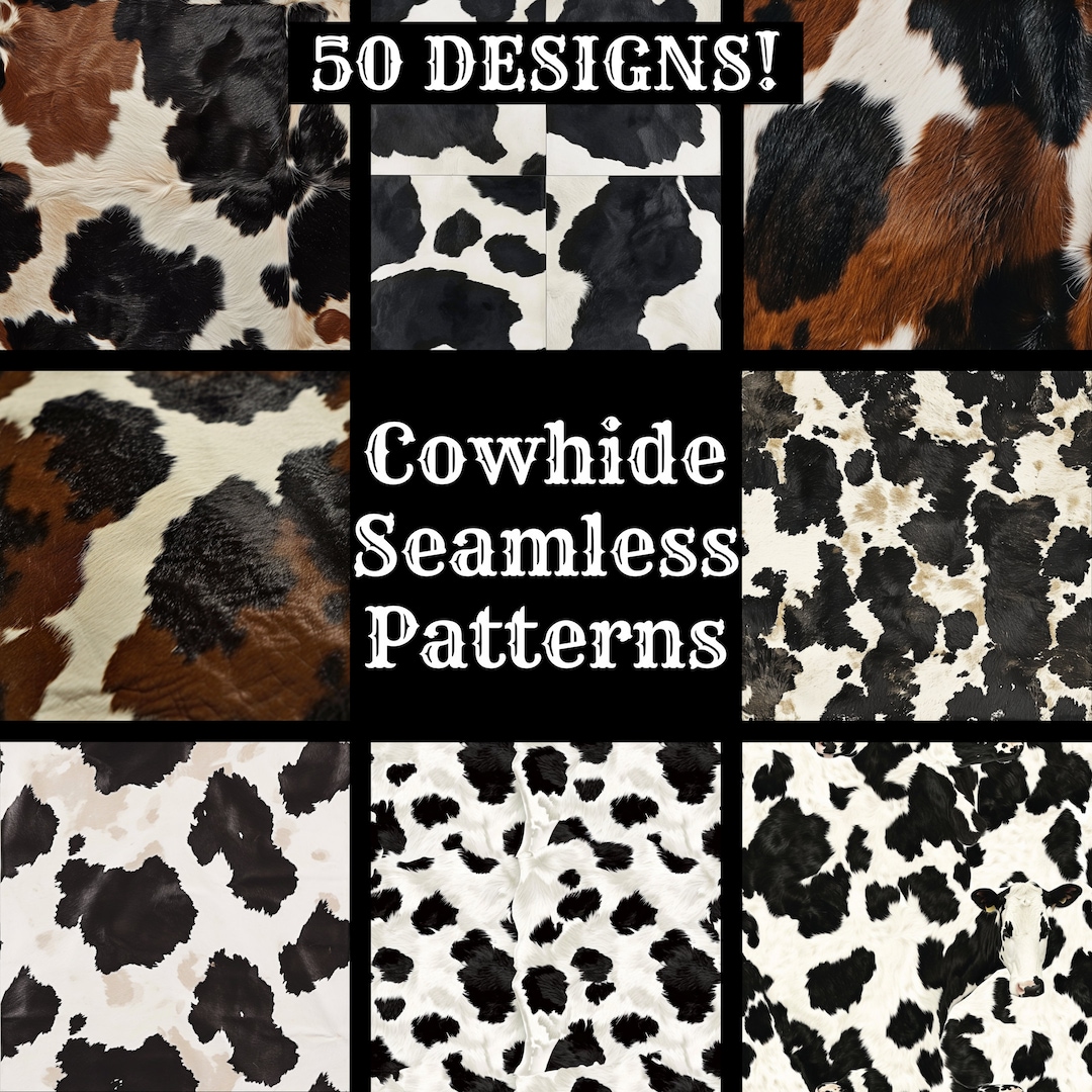 Cowhide Seamless Digital Paper, Printable Scrapbook Paper Seamless ...