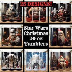 Star Wars Tumbler Wrap Bundle: 20oz Skinny Tumbler Designs (Digitaler Download)