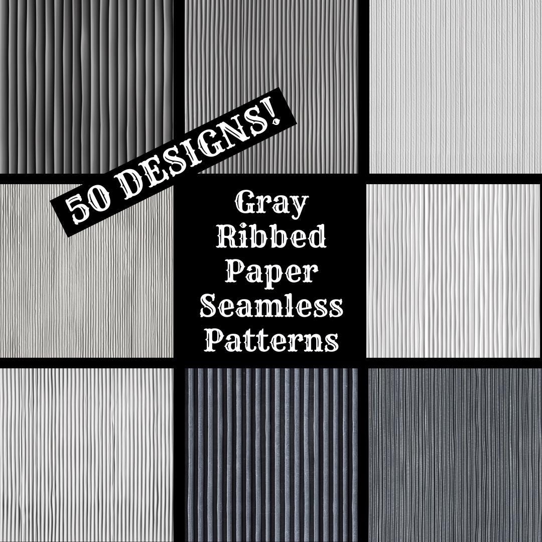 Gray Ribbed Paper: 50 Seamless Textures (digital Download) - Etsy
