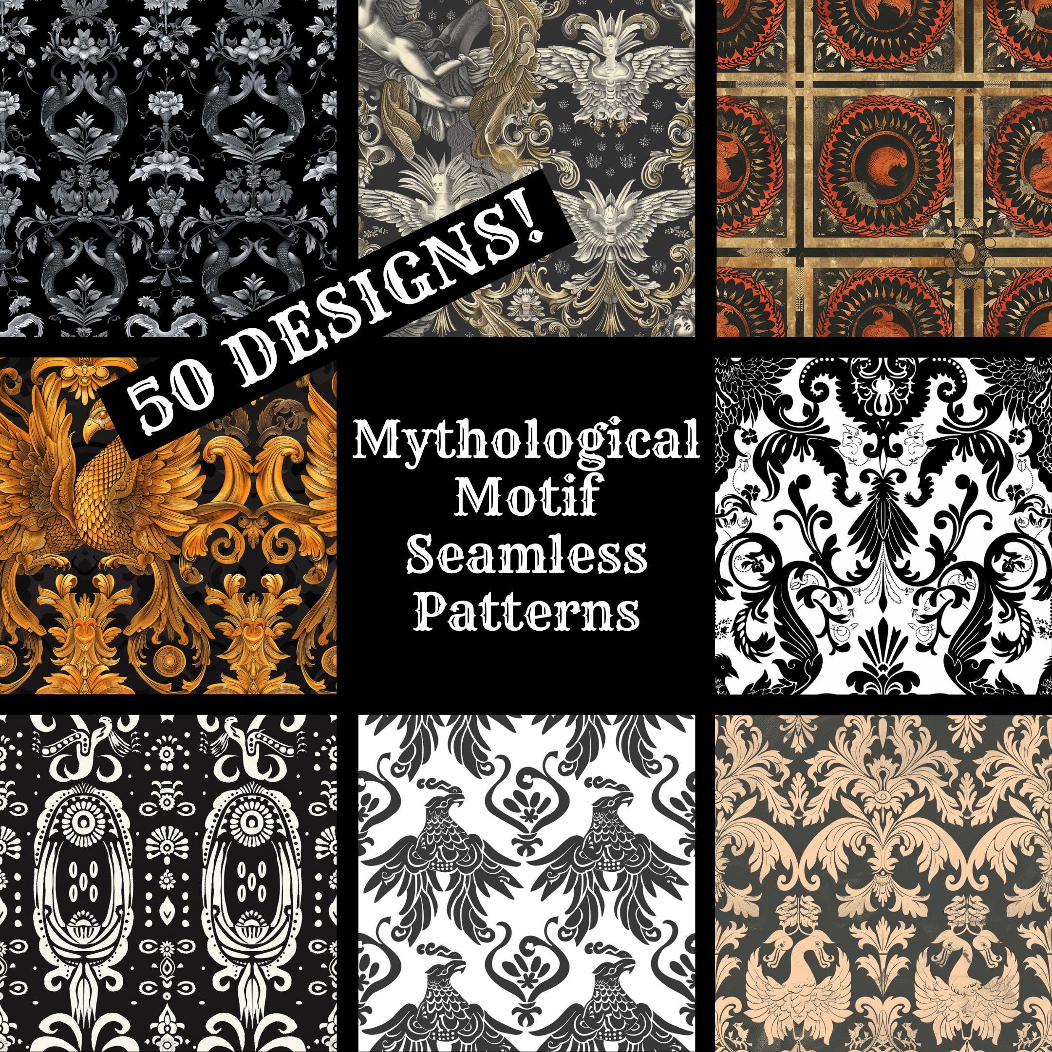 Mythological Seamless Pattern: Printable Scrapbook Paper (digital ...