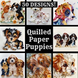Papier matelassé pour chiots, Papier matelassé pour chiots, Papier imprimable pour chiots, Quilling, Fournitures pour carnets pour chiots en papier matelassé, Intercalaires de carnet