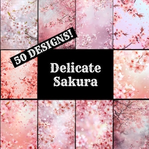 Zartes Sakura-Tagebuchpapier, zartes Sakura-Druckpapier, Vintage-zartes Sakura-Papier, zartes Sakura-Tagebuchzubehör, Tagebucheinlagen