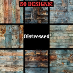 Seamless Distressed Wood Digital Paper printable scrapbook paper Wood Textures instant download for commercial use backdrop background Photo