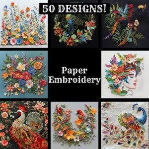 Papier do haftu papierowego, papier do haftu papierowego do druku, papier do haftu vintage, artykuły do dziennika do haftu papierowego, wkładki do dziennika