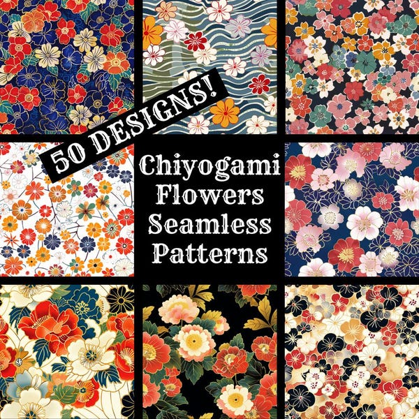 Chiyogami Pattern Digital Etsy
