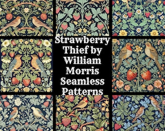 William Morris Strawberry Thief Seamless Pattern (Digital Download)