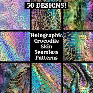 a collection of holographic skin seamless patterns