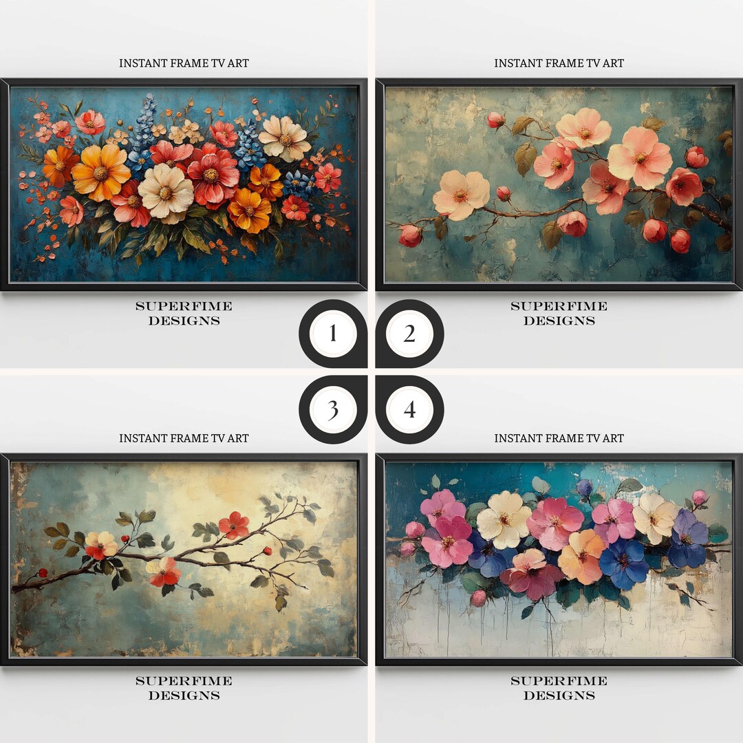Samsung Frame TV Art Vintage Botanical Rustic Farmhouse DIGITAL