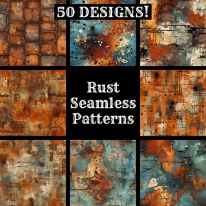 Rust Seamless Digital Paper, Printable Scrapbook Paper Seamless Textures, Instant Download, Commercial Use Rust Patterns Rust Texture