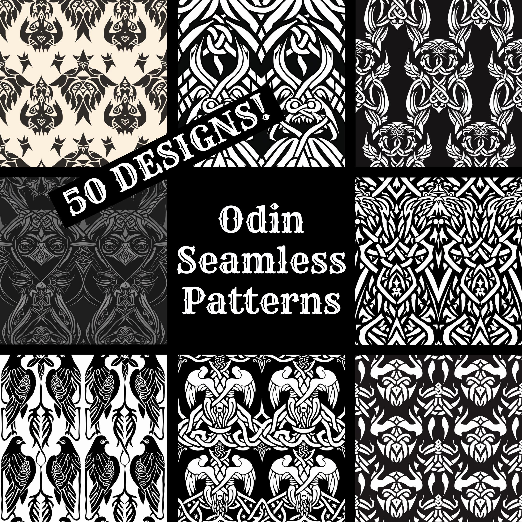 Odin Seamless Pattern: Viking Digital Paper (digital Download) - Etsy