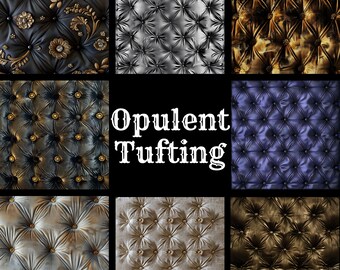 Opulent Tufting Digital Paper: High-Resolution Scrapbook & Journal (PNG Download)