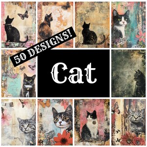 a collage of cats with the words cat over them