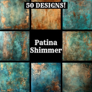 Papel Patina Shimmer, Papel imprimible Patina Shimmer, Vintage Patina Shimmer, Suministros de diario Patina Shimmer, Inserciones de diario