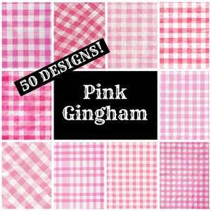 Pink Gingham Journal Paper, Printable Paper, Vintage Journal Supplies, Journal Inserts