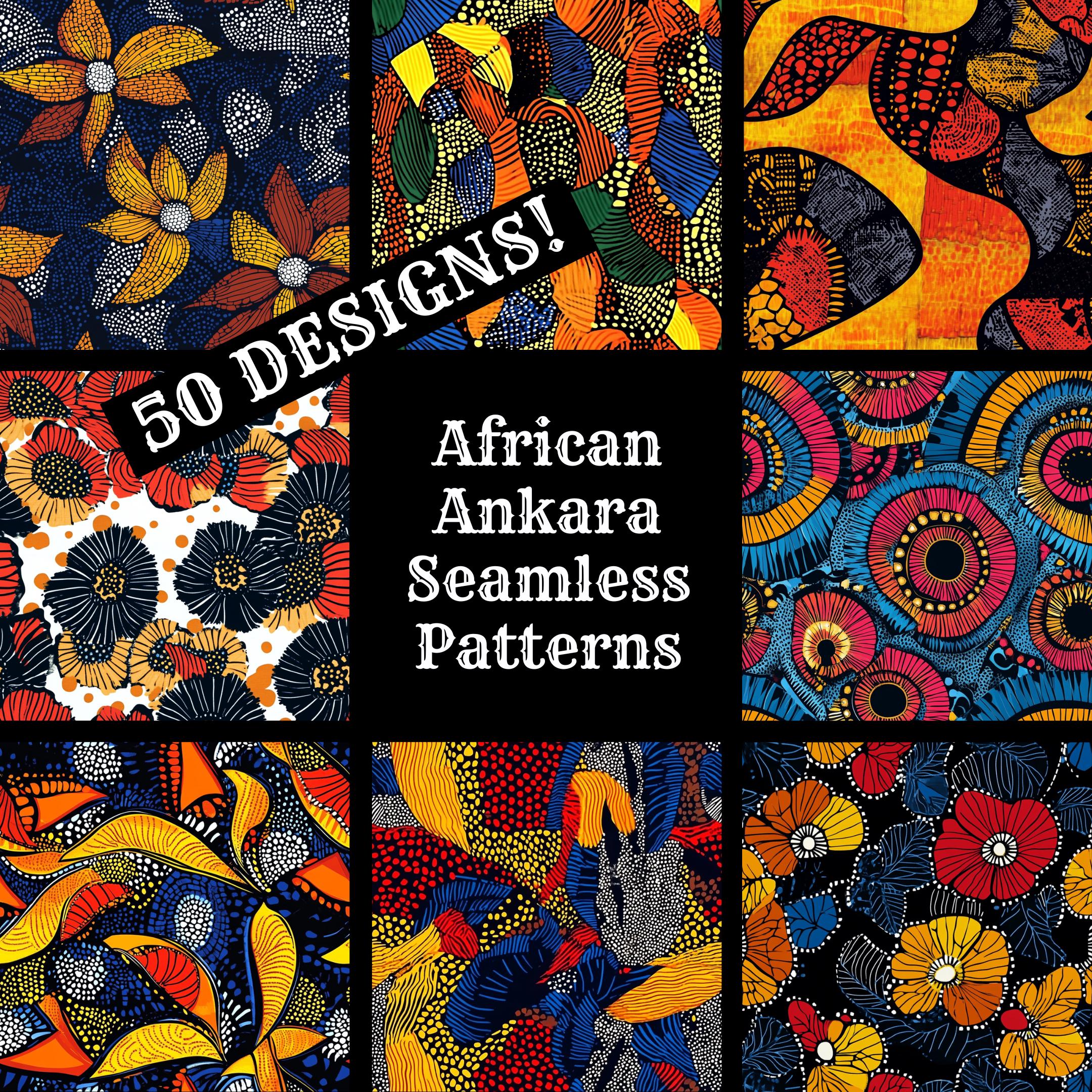 African Ankara Seamless Pattern: 50 PNG Digital Papers (digital ...