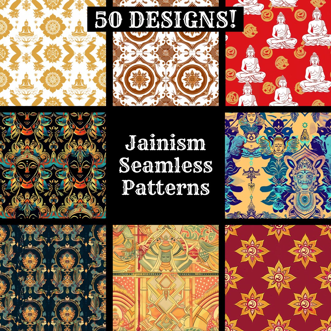 Jainism Seamless Pattern: Printable Scrapbook Paper (digital Download ...