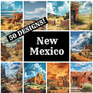 New Mexico Journal Papier, New Mexico bedruckbares Papier, Vintage Journal Zubehör, Journal Einsätze
