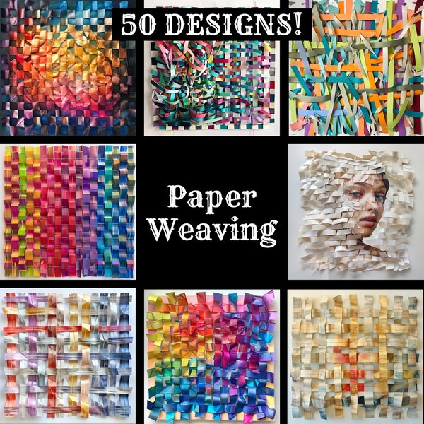 Paper Weaving Paper, Paper Weaving Printable Paper, Vintage Paper Weaving, Paper Weaving Journal Supplies, Journal Inserts